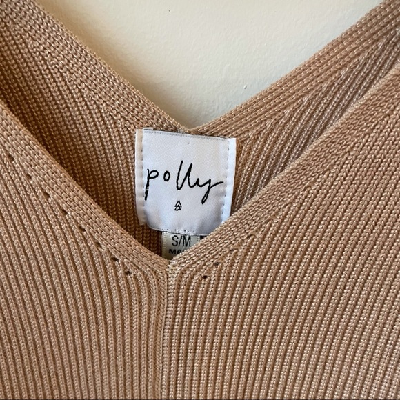 Princess Polly Love More cropped nude sweater with open neckline - Picture 3 of 9